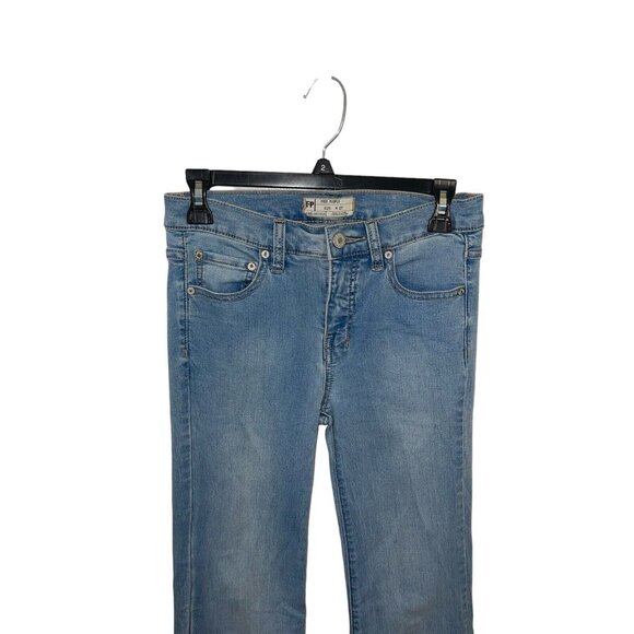 FREE PEOPLE Women's Size 27 Waist Flare Jeans Boho Festival - Picture 4 of 16